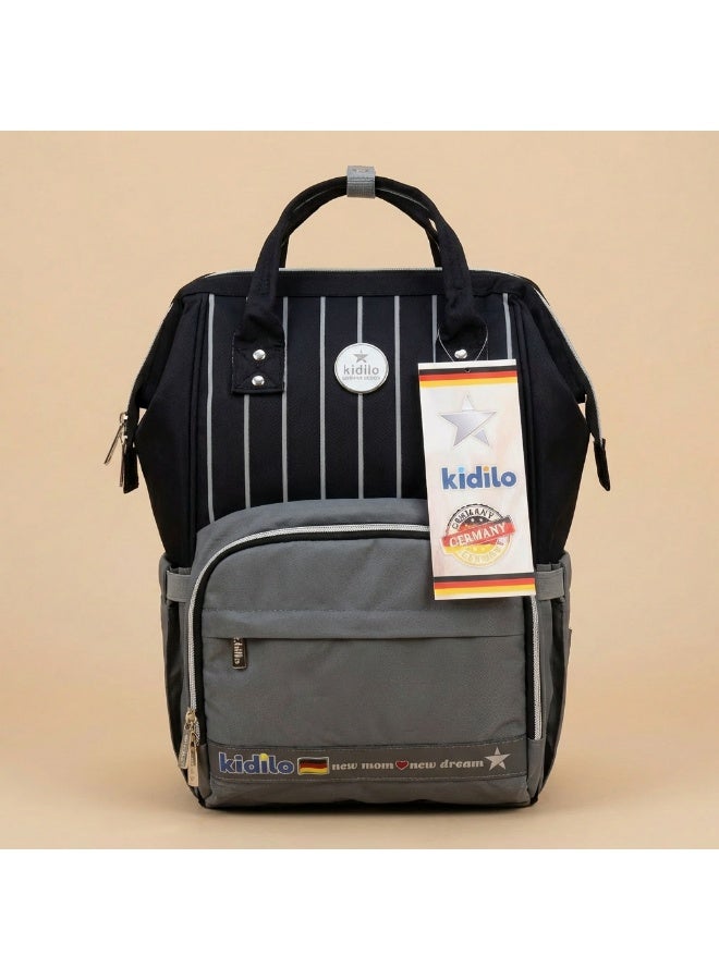 Kidilo Premium Diaper Bag Backpack Large Capacity Waterproof Maternity Travel Organizer with Matching Changing Pad - Image 1